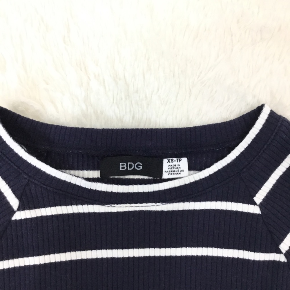 UO BDG Striped Fit And Flare Ribbed Dress - Picture 3 of 7